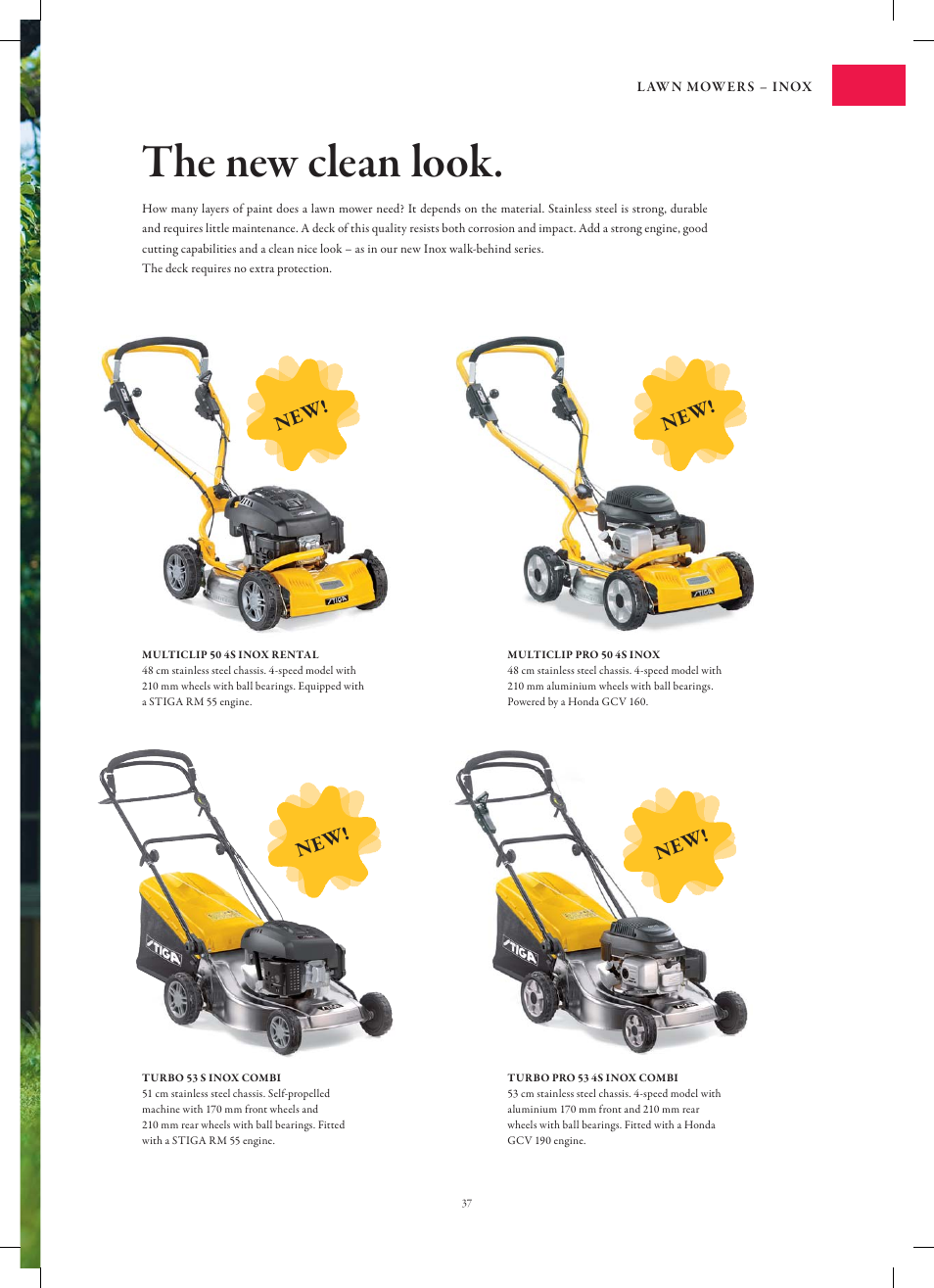 The new clean look | Stiga Garden Range Primo User Manual | Page 37 / 76
