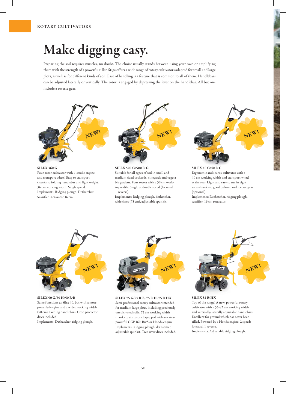 Make digging easy | Stiga Garden Range Primo User Manual | Page 58 / 76