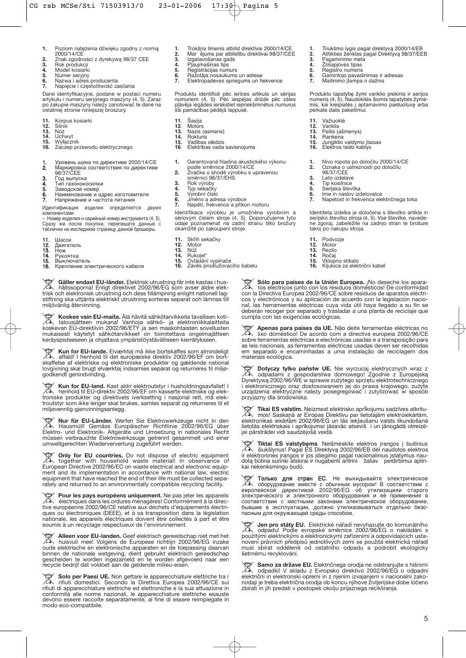 Stiga 50 EL User Manual | Page 7 / 15