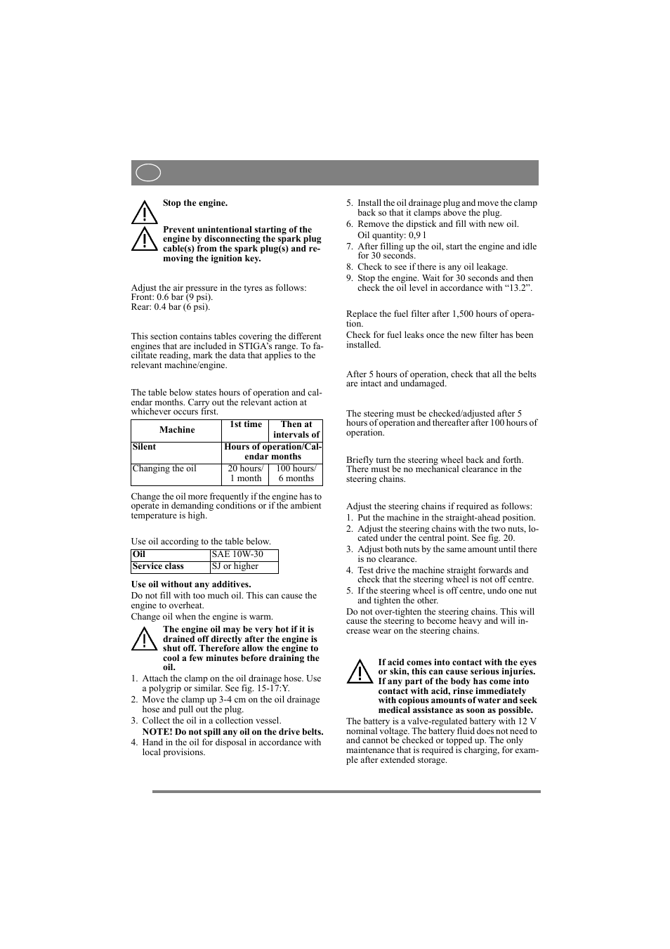 English | Stiga 8211-0072-80 User Manual | Page 16 / 18