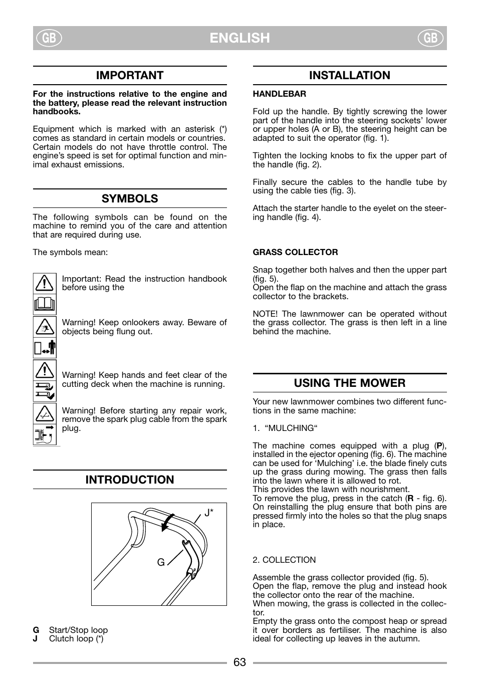 English gb gb | Stiga COMBI 45S User Manual | Page 5 / 7