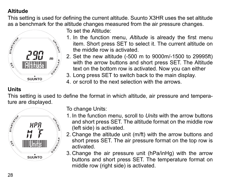 SUUNTO X3HR User Manual | Page 30 / 40