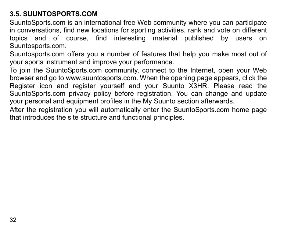 Suuntosports.com | SUUNTO X3HR User Manual | Page 34 / 40