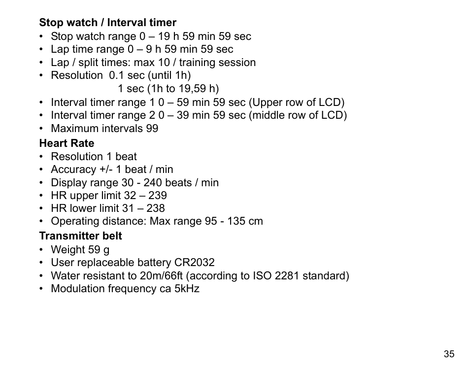 SUUNTO X3HR User Manual | Page 37 / 40