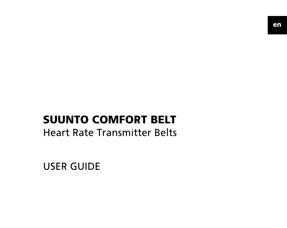 SUUNTO Heart Rate Transmitter Belts Comfort Belt User Manual | 12 pages