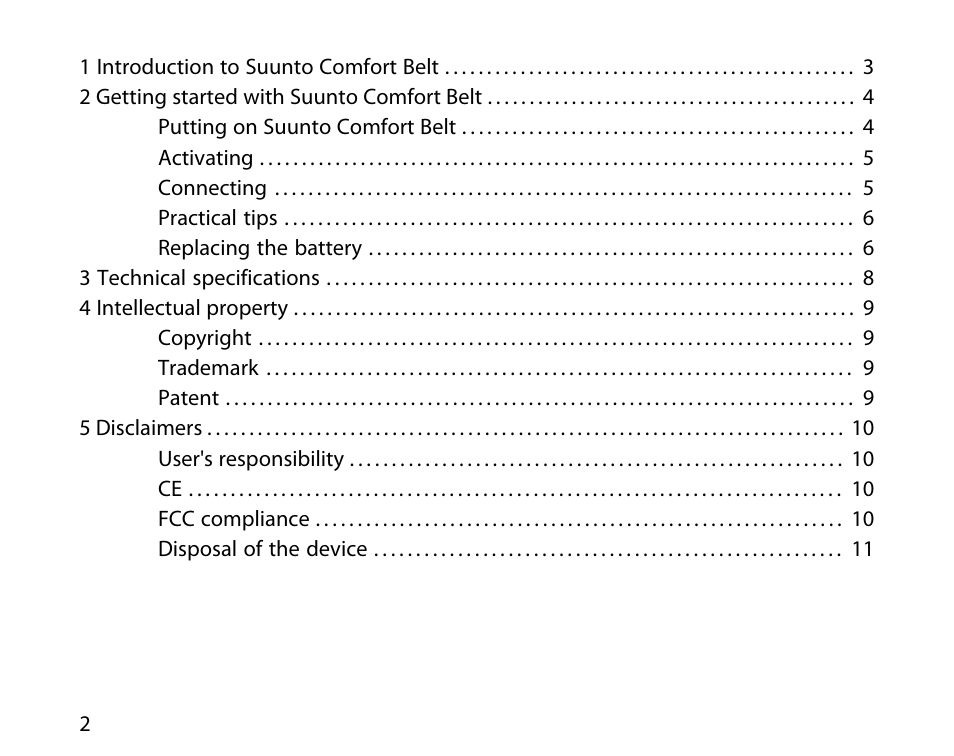 SUUNTO Heart Rate Transmitter Belts Comfort Belt User Manual | Page 2 / 12