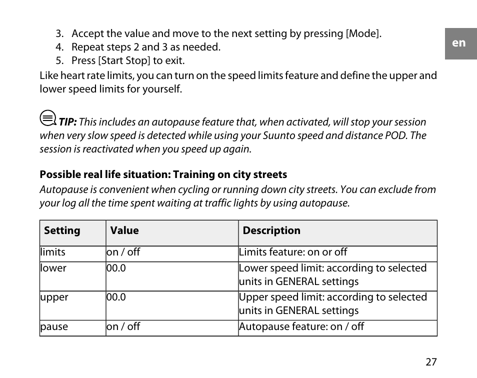 SUUNTO t3c User Manual | Page 28 / 49