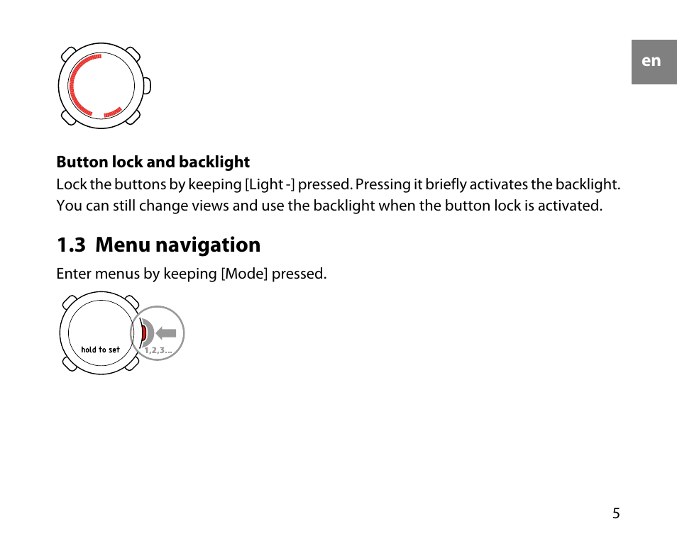3 menu navigation | SUUNTO t4c User Manual | Page 5 / 12