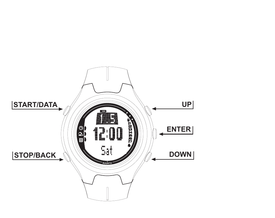 Getting started, Display and buttons, 1 display and buttons | SUUNTO G3 User Manual | Page 10 / 48