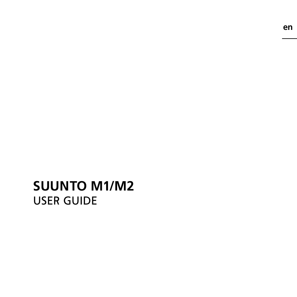 SUUNTO M1 User Manual | 35 pages