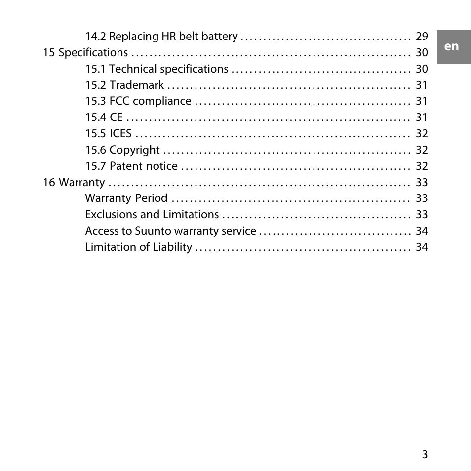 SUUNTO M1 User Manual | Page 3 / 35