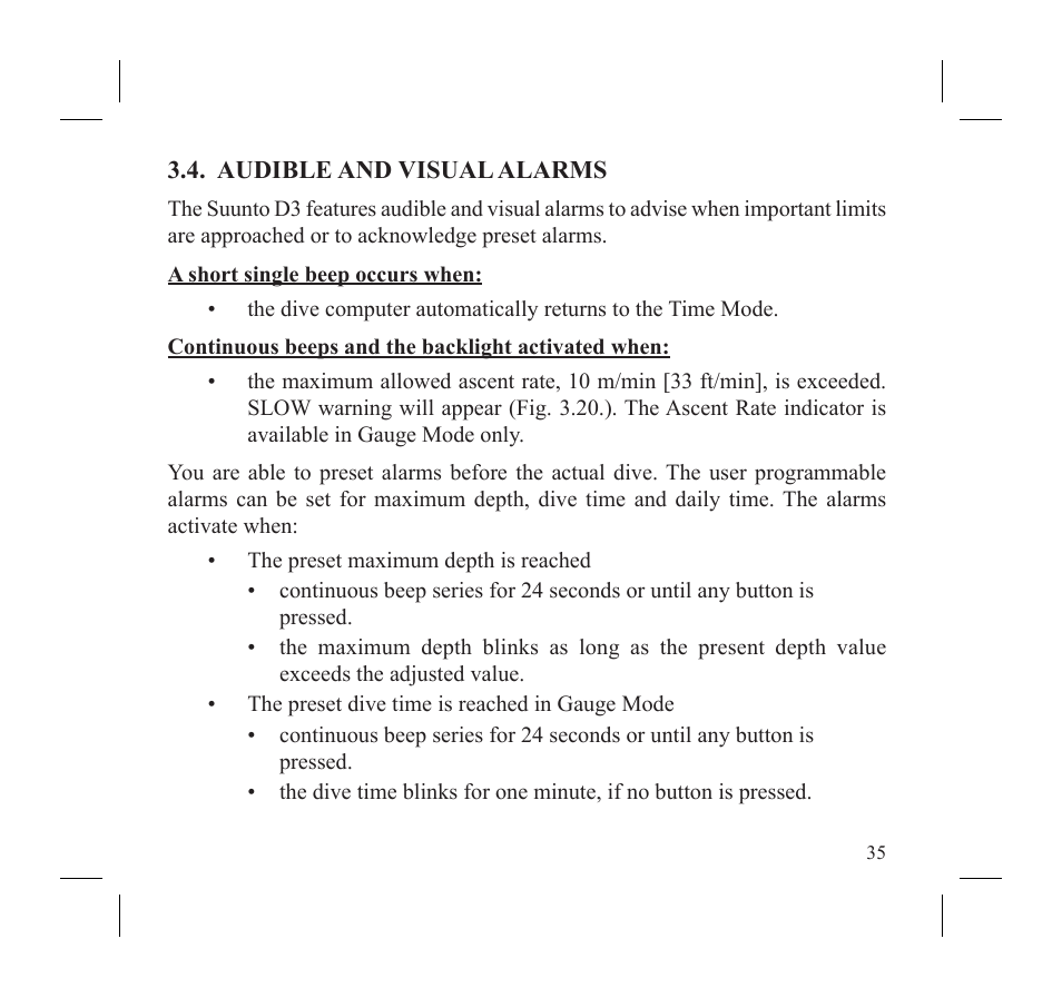 SUUNTO D3 User Manual | Page 37 / 86