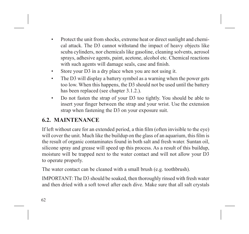 SUUNTO D3 User Manual | Page 64 / 86
