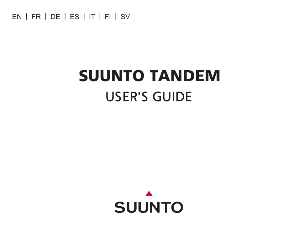 SUUNTO Tandem User Manual | 131 pages