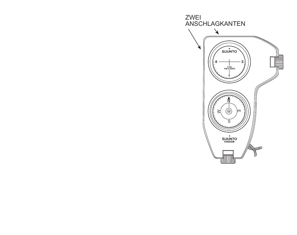 Anschlagmessungen, Abb. 3. kanten für anschlag- messung, Zwei anschlagkanten | SUUNTO Tandem User Manual | Page 44 / 131