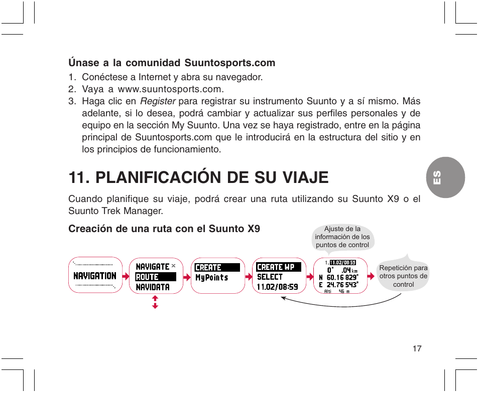 Planificación de su viaje | SUUNTO X9 User Manual | Page 123 / 286