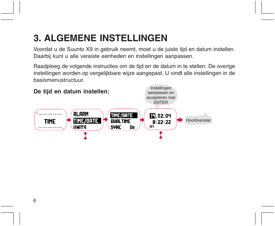 Algemene instellingen | SUUNTO X9 User Manual | Page 182 / 286