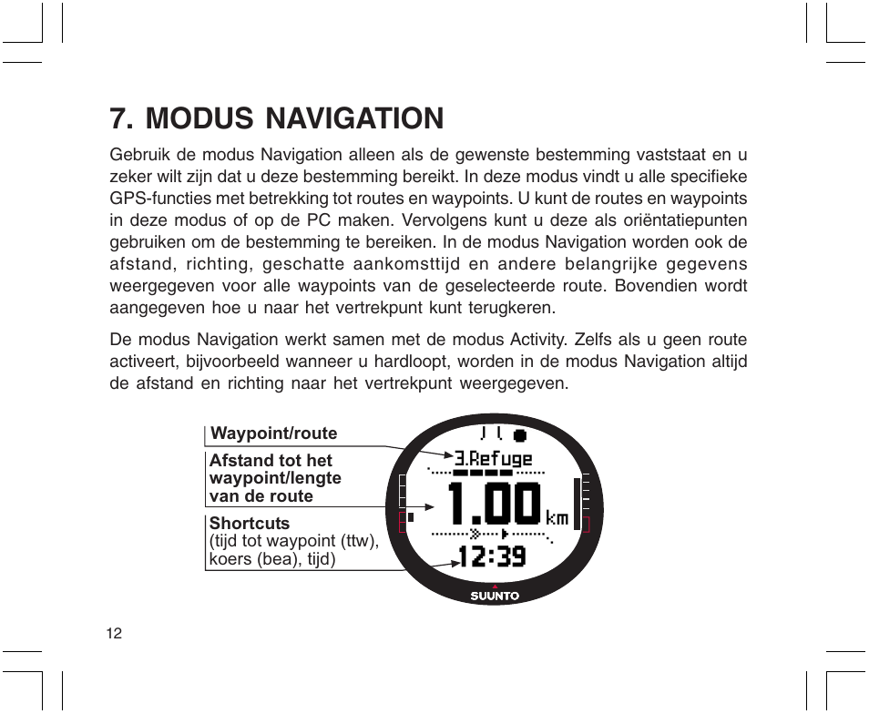 Modus navigation | SUUNTO X9 User Manual | Page 188 / 286