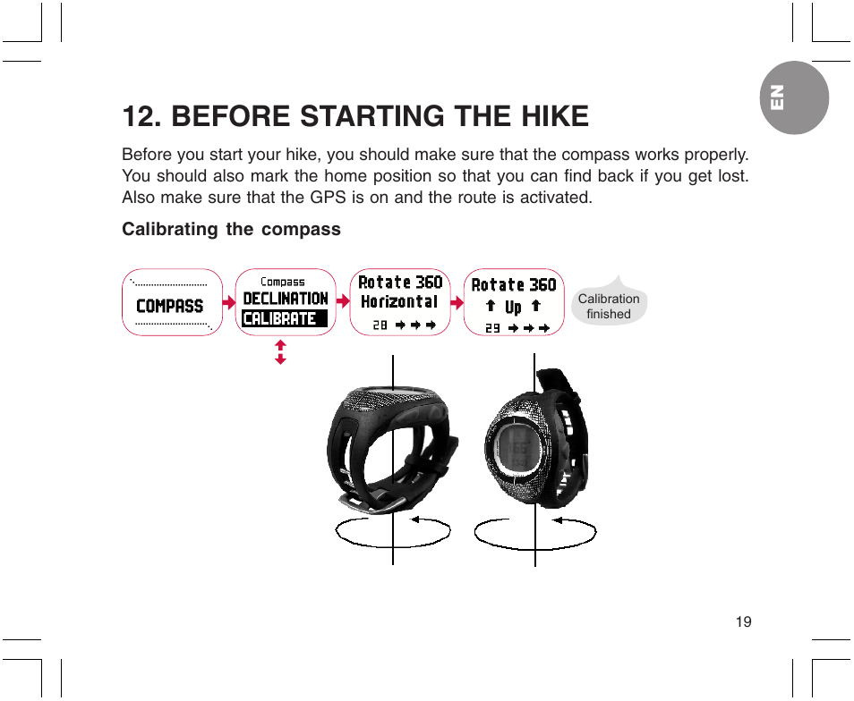 Before starting the hike | SUUNTO X9 User Manual | Page 19 / 286