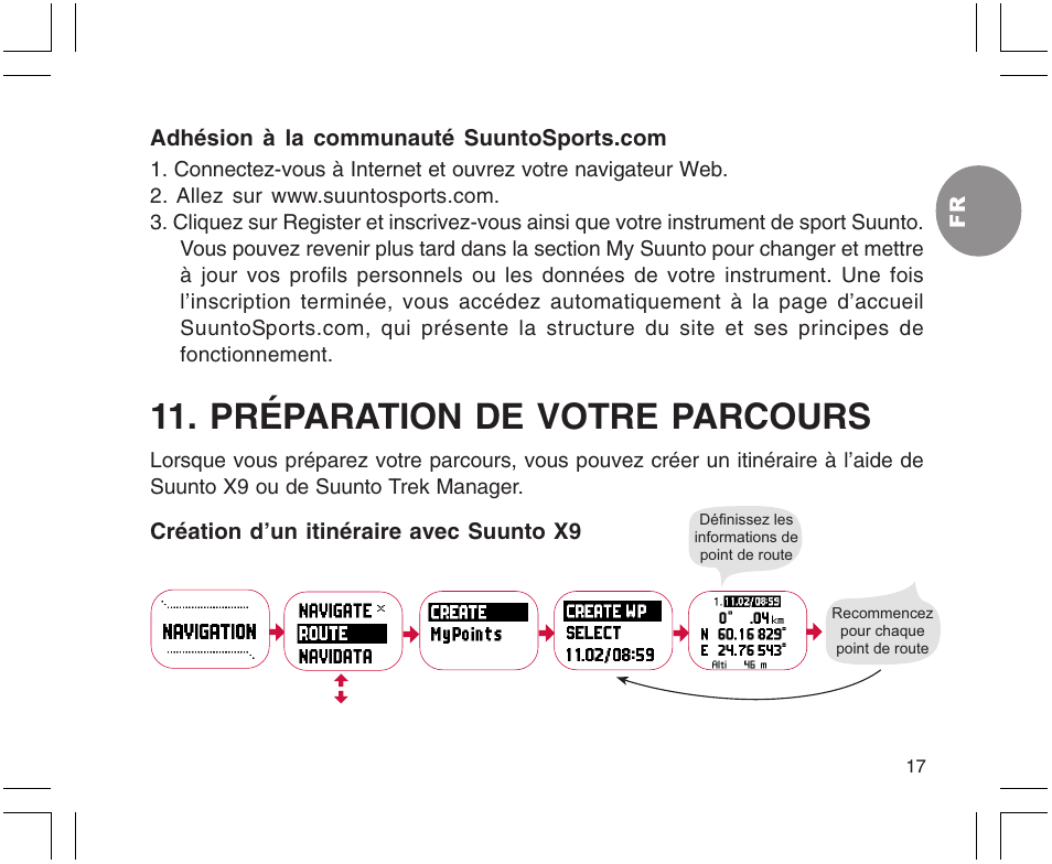 Préparation de votre parcours | SUUNTO X9 User Manual | Page 51 / 286