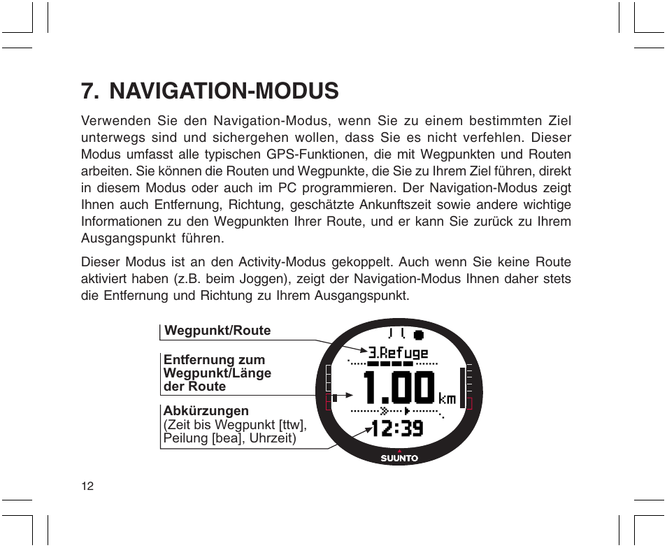 Navigation-modus | SUUNTO X9 User Manual | Page 83 / 286