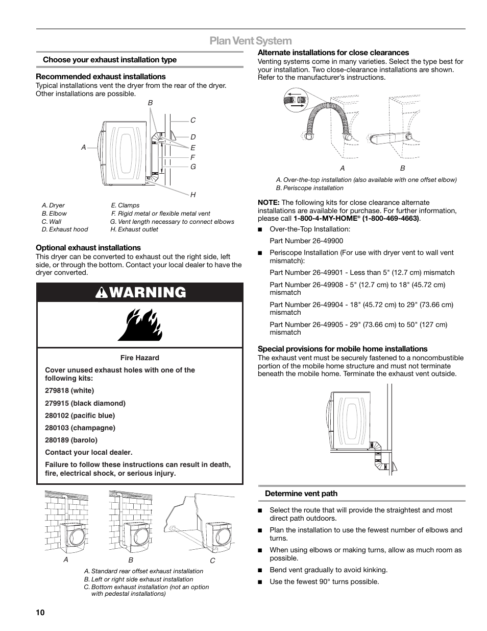 Warning, Plan vent system | SUUNTO 110.9772 User Manual | Page 10 / 56