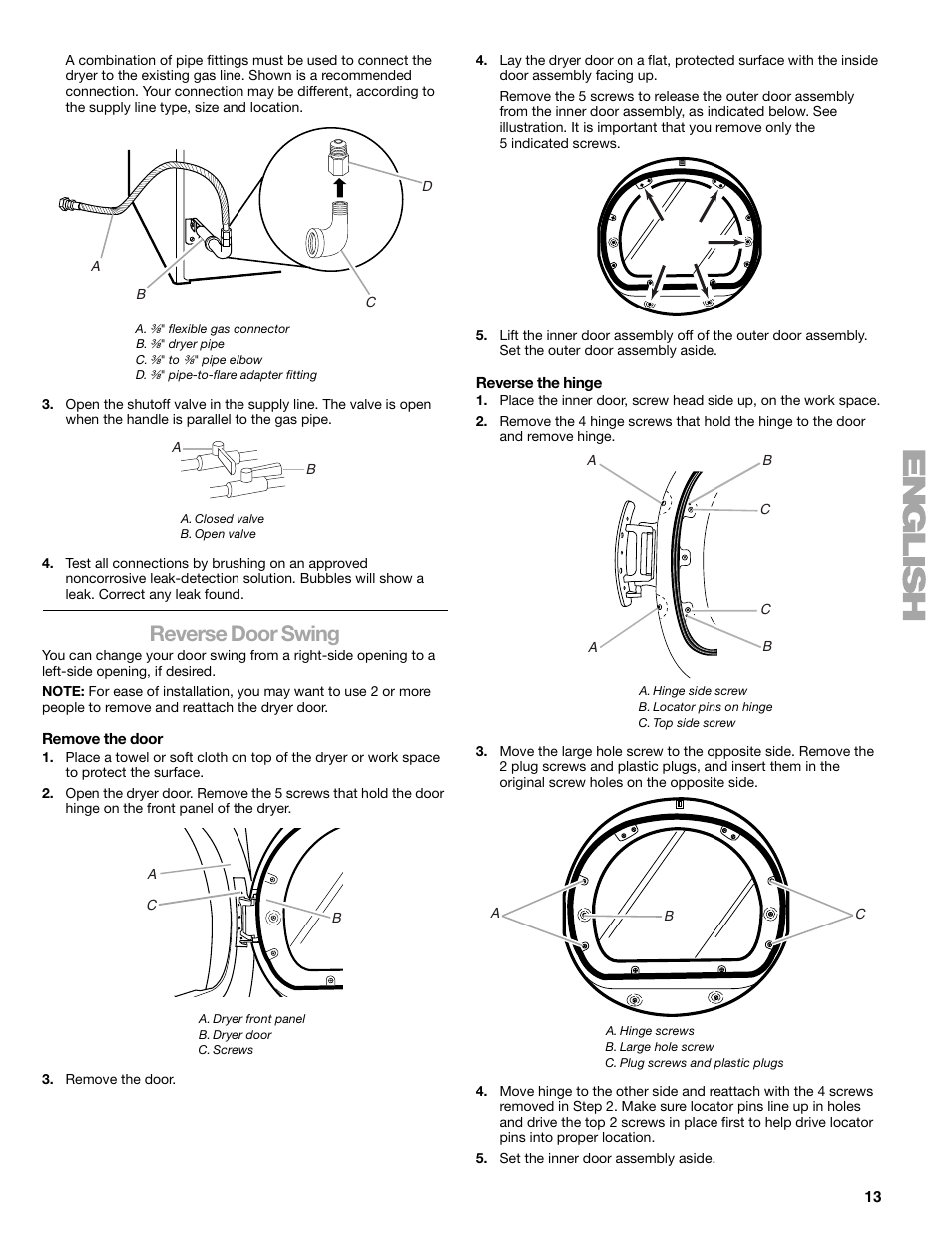 Reverse door swing | SUUNTO 110.9772 User Manual | Page 13 / 56