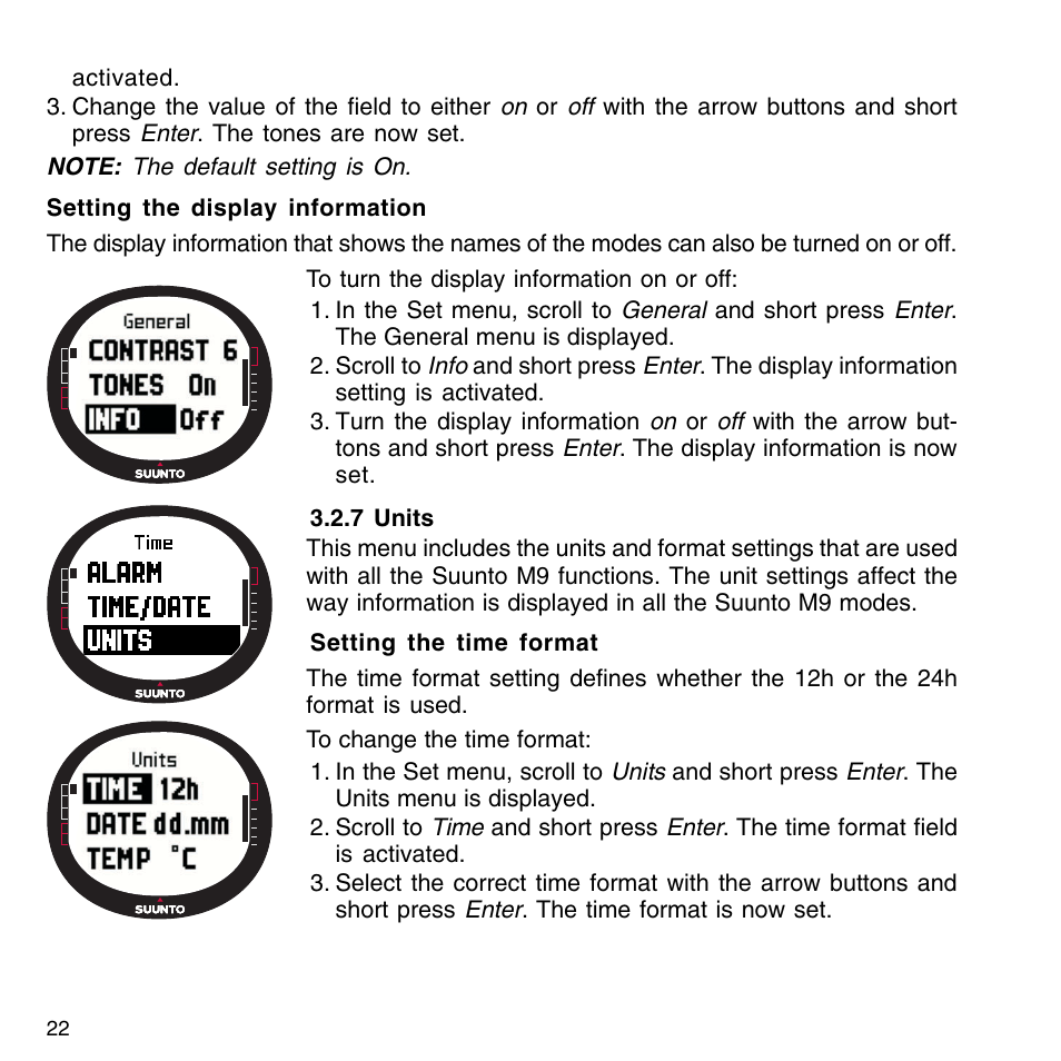 7 units | SUUNTO M9_en.p65 User Manual | Page 22 / 79