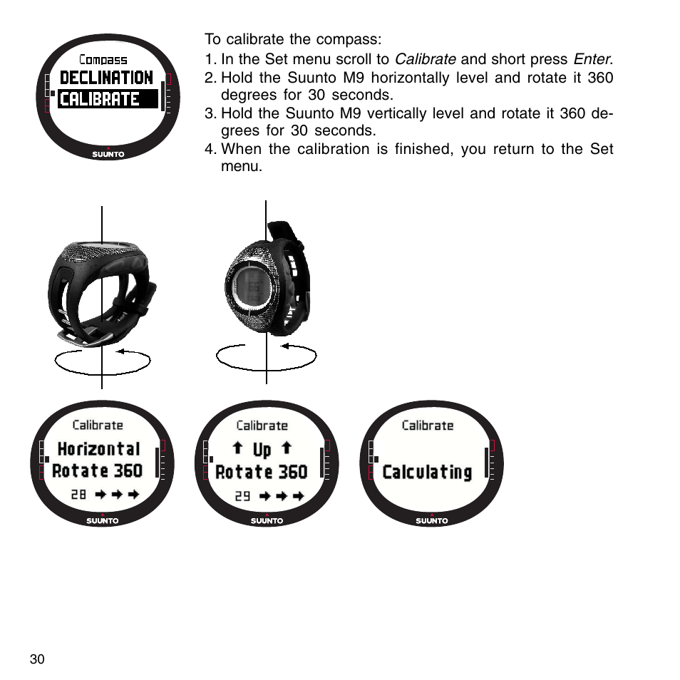 4 declination | SUUNTO M9_en.p65 User Manual | Page 30 / 79