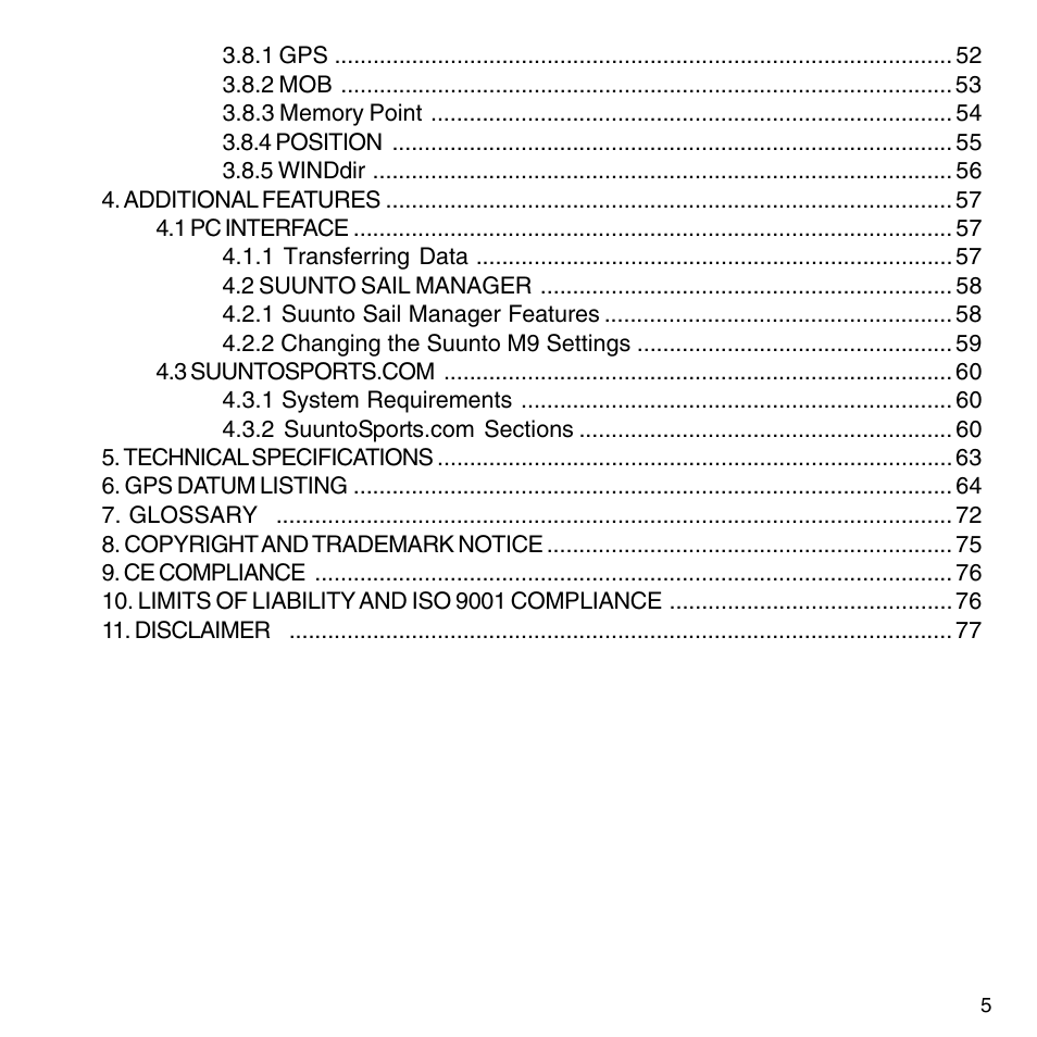 SUUNTO M9_en.p65 User Manual | Page 5 / 79