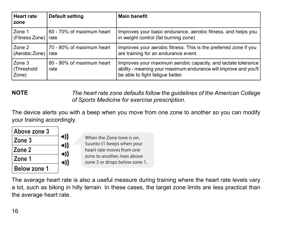 SUUNTO t1 User Manual | Page 18 / 40
