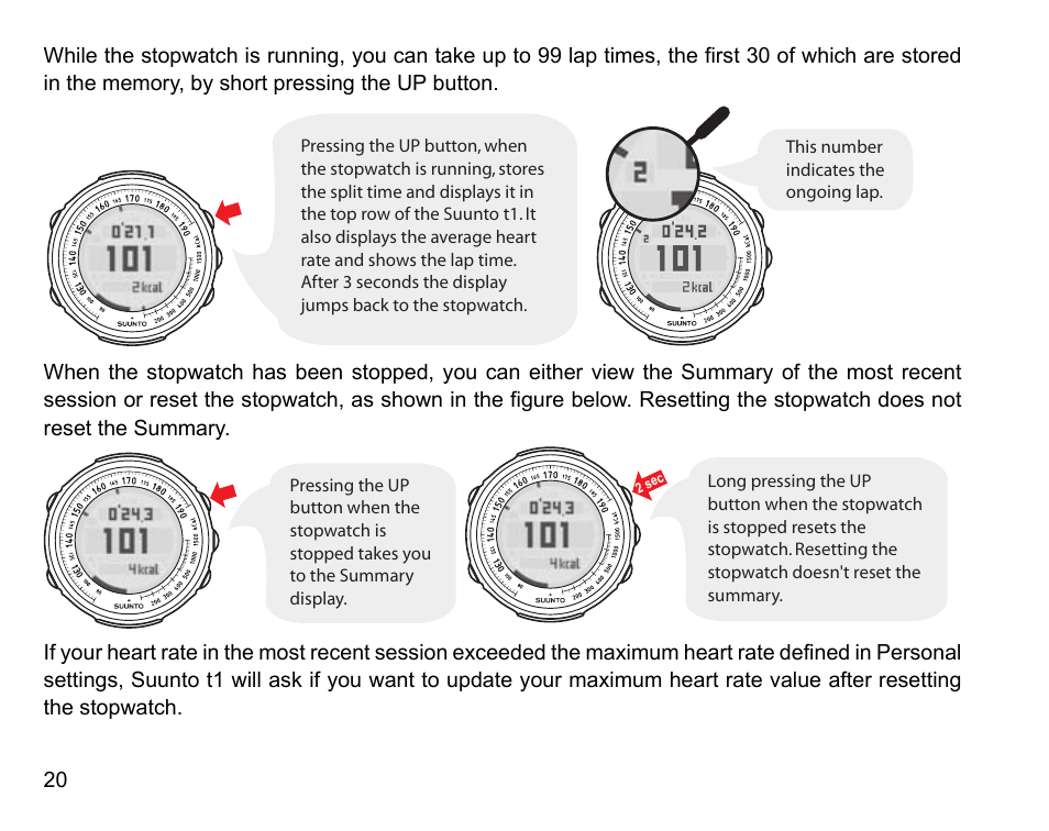 SUUNTO t1 User Manual | Page 22 / 40