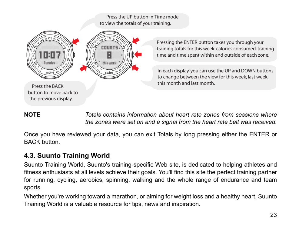 Suunto training world | SUUNTO t1 User Manual | Page 25 / 40