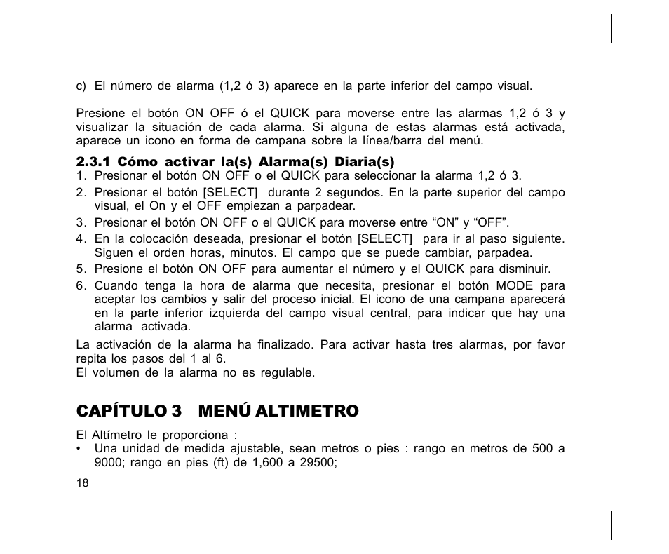 Capítulo 3 menú altimetro | SUUNTO EN | FR | DE | ES | IT | NL | FI | SV User Manual | Page 150 / 352