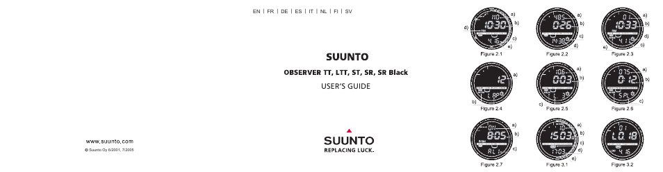 User’s guide | SUUNTO EN | FR | DE | ES | IT | NL | FI | SV User Manual | Page 3 / 352