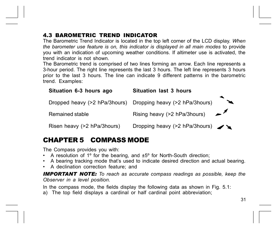 Chapter 5 compass mode | SUUNTO EN | FR | DE | ES | IT | NL | FI | SV User Manual | Page 35 / 352