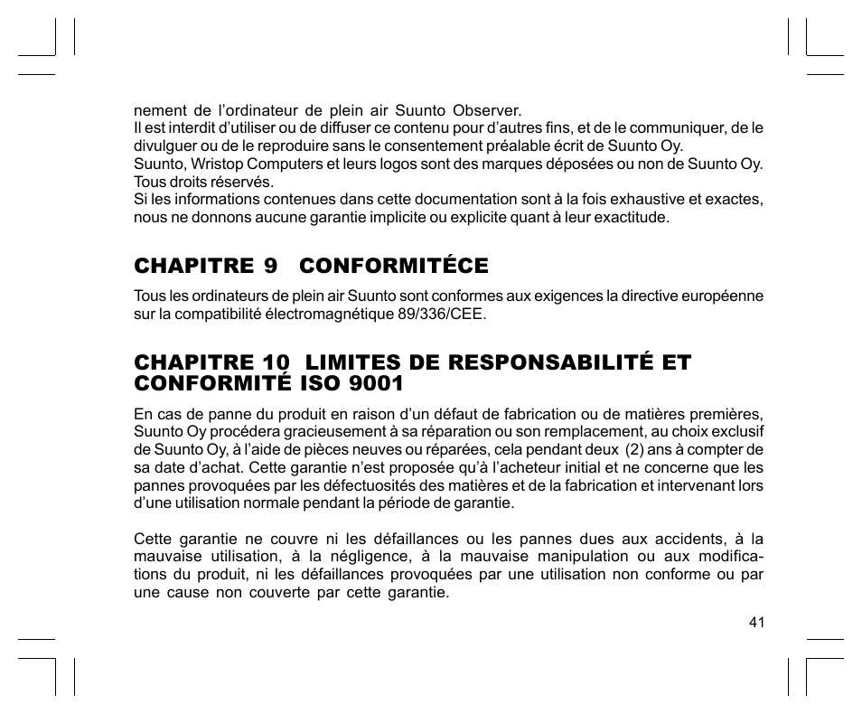 Chapitre 9 conformitéce | SUUNTO EN | FR | DE | ES | IT | NL | FI | SV User Manual | Page 85 / 352