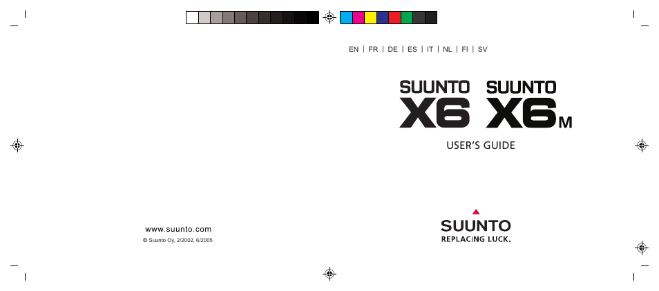 SUUNTO X6 User Manual | 520 pages