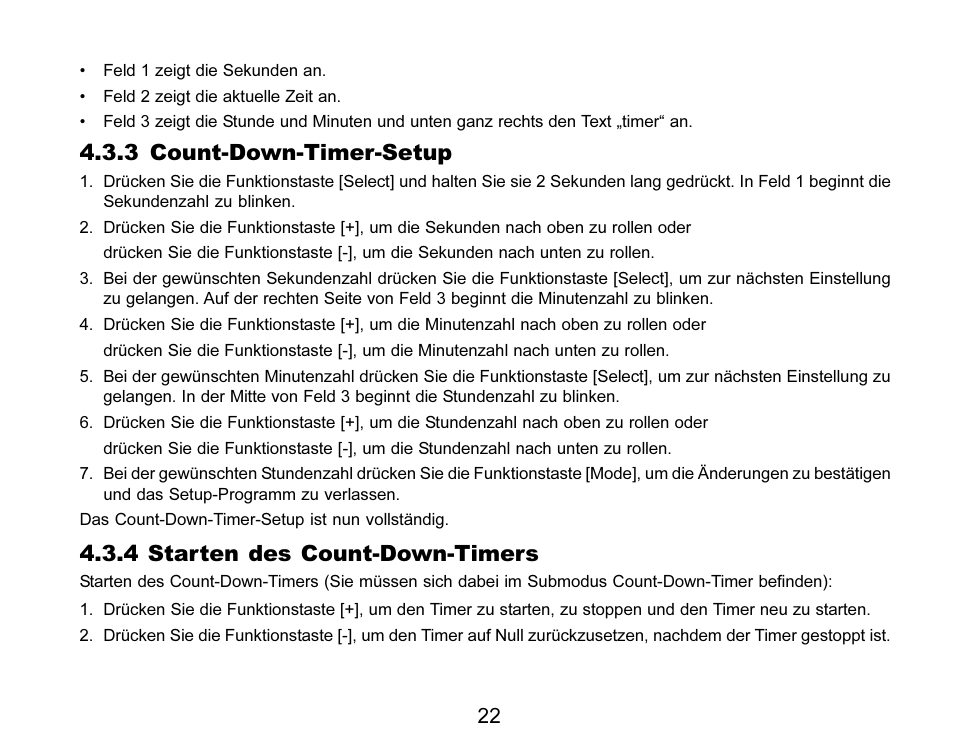 3 count-down-timer-setup, 4 starten des count-down-timers | SUUNTO MARINER | REGATTA | YACHTSMAN User Manual | Page 100 / 288