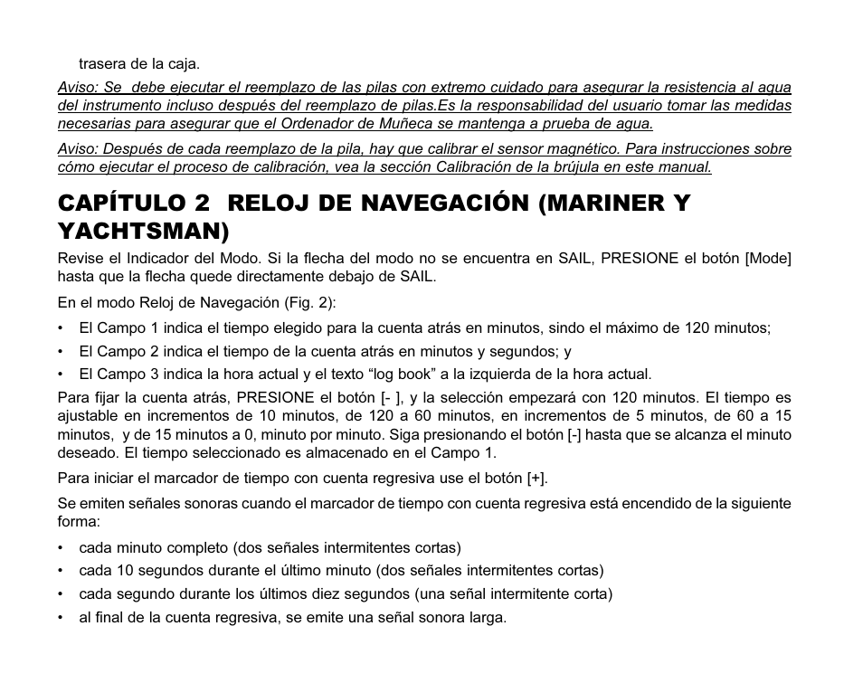 SUUNTO MARINER | REGATTA | YACHTSMAN User Manual | Page 126 / 288