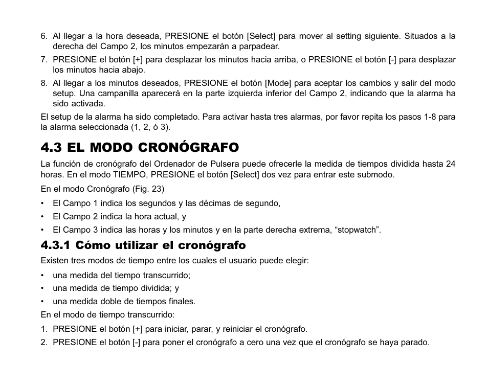 3 el modo cronógrafo, 1 cómo utilizar el cronógrafo | SUUNTO MARINER | REGATTA | YACHTSMAN User Manual | Page 135 / 288