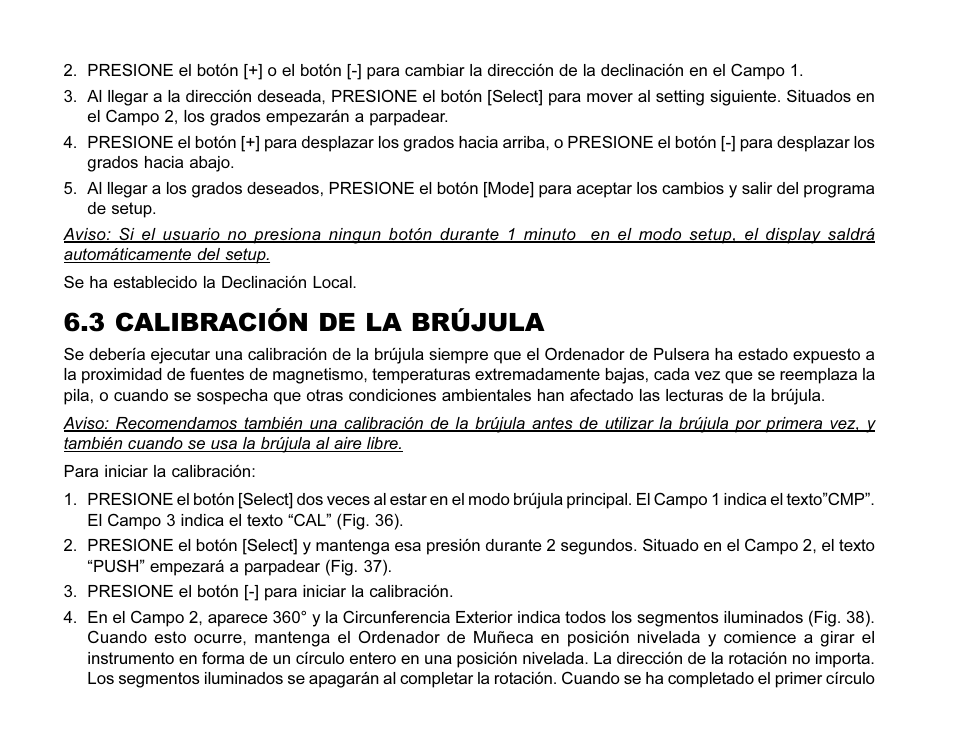 3 calibración de la brújula | SUUNTO MARINER | REGATTA | YACHTSMAN User Manual | Page 146 / 288