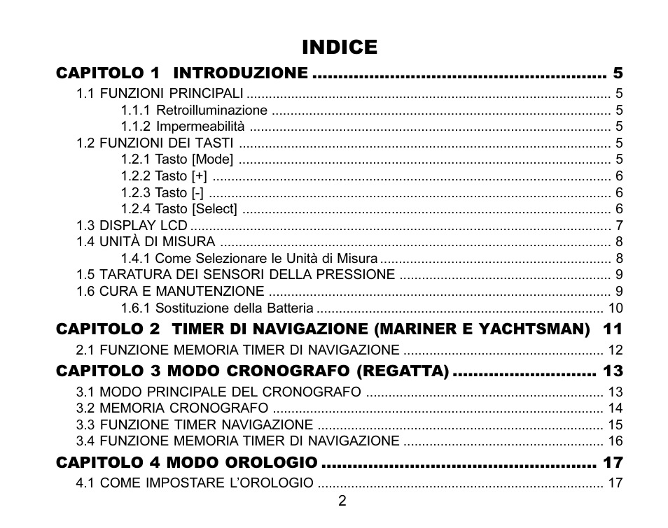 Indice | SUUNTO MARINER | REGATTA | YACHTSMAN User Manual | Page 154 / 288