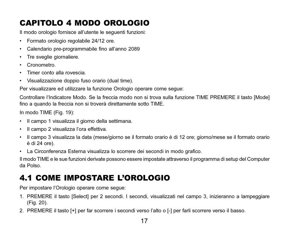 Capitolo 4 modo orologio, 1 come impostare lorologio | SUUNTO MARINER | REGATTA | YACHTSMAN User Manual | Page 169 / 288