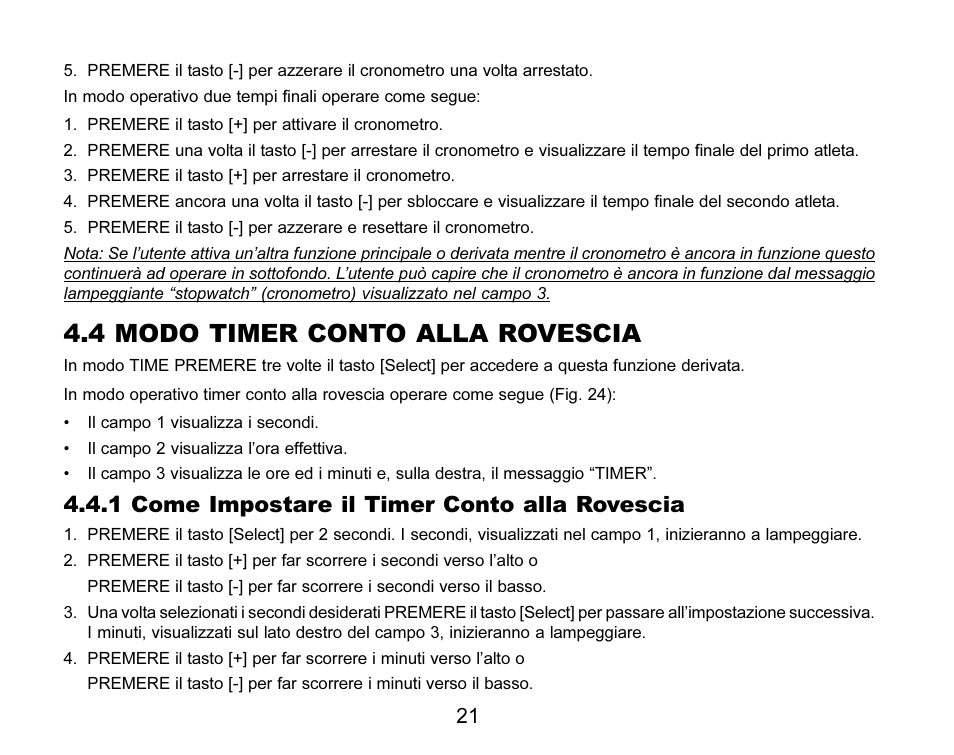 4 modo timer conto alla rovescia, 1 come impostare il timer conto alla rovescia | SUUNTO MARINER | REGATTA | YACHTSMAN User Manual | Page 173 / 288