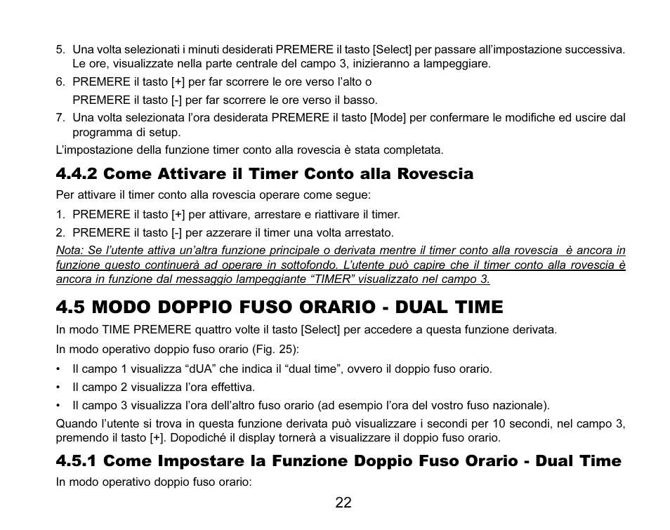 5 modo doppio fuso orario - dual time, 2 come attivare il timer conto alla rovescia | SUUNTO MARINER | REGATTA | YACHTSMAN User Manual | Page 174 / 288