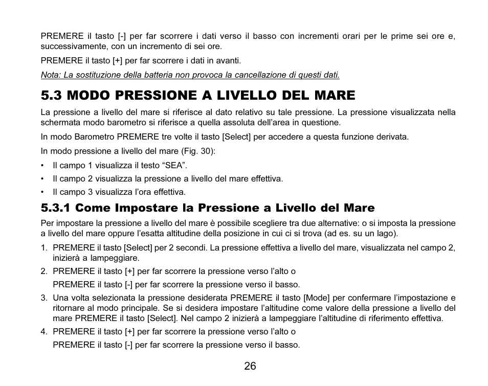 3 modo pressione a livello del mare, 1 come impostare la pressione a livello del mare | SUUNTO MARINER | REGATTA | YACHTSMAN User Manual | Page 178 / 288