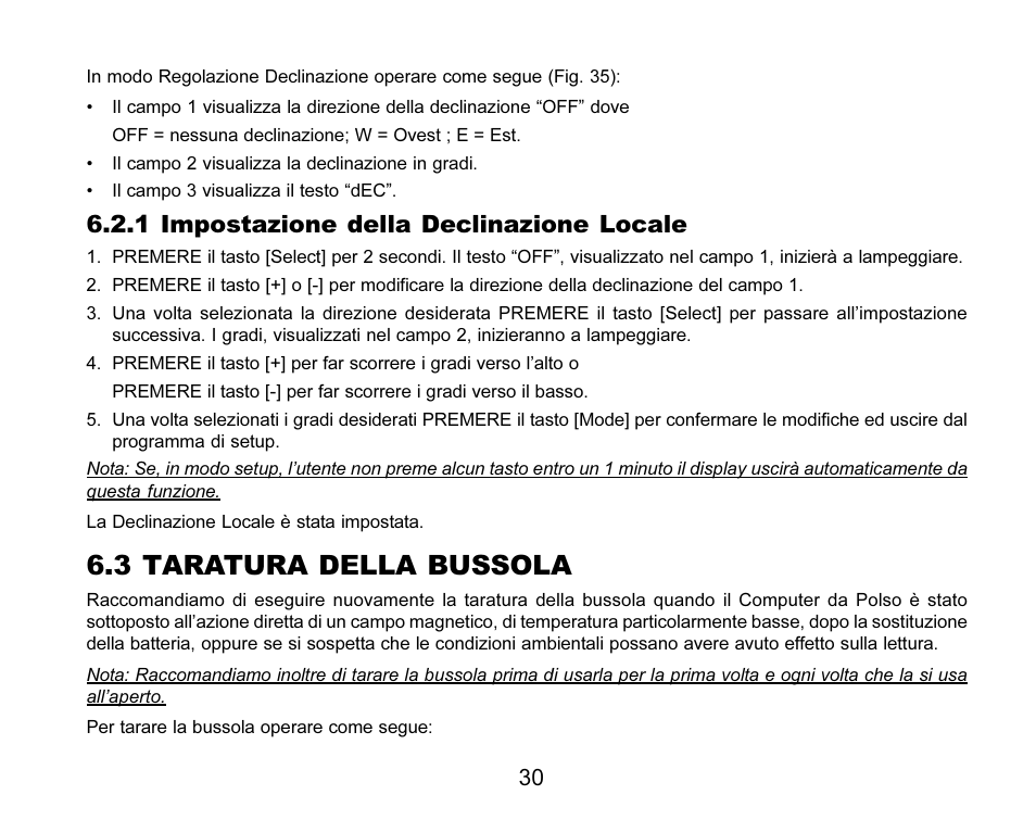 3 taratura della bussola, 1 impostazione della declinazione locale | SUUNTO MARINER | REGATTA | YACHTSMAN User Manual | Page 182 / 288