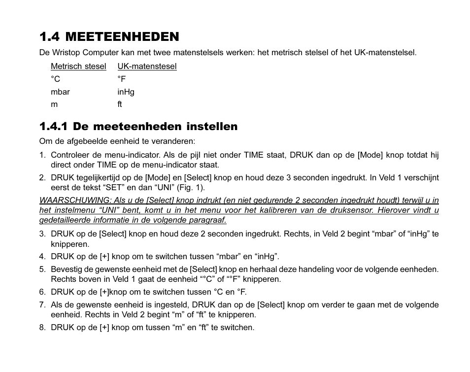 4 meeteenheden, 1 de meeteenheden instellen | SUUNTO MARINER | REGATTA | YACHTSMAN User Manual | Page 196 / 288