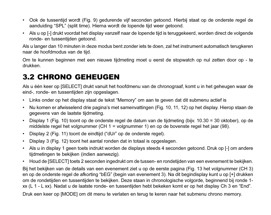 2 chrono geheugen | SUUNTO MARINER | REGATTA | YACHTSMAN User Manual | Page 202 / 288